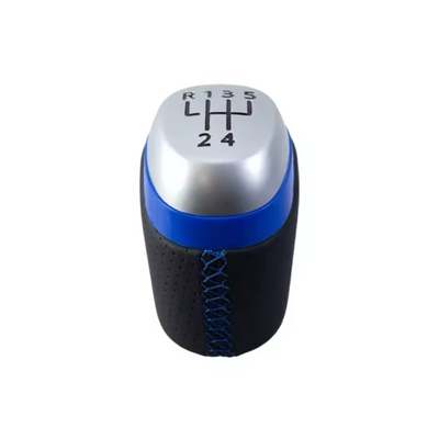 Pommeau de vitesse Kadjar, de couleur noir et bleu en 5 vitesses.