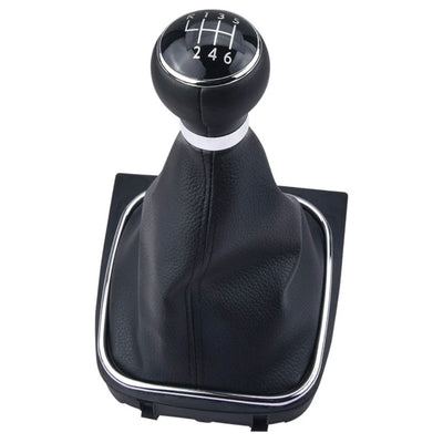 Pommeau de vitesse Golf 5, pour boîte 6 vitesses, de couleur noir.