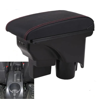 Accoudoir voiture pour Golf 5 ou 6; de couleur noir et rouge avec port USB.