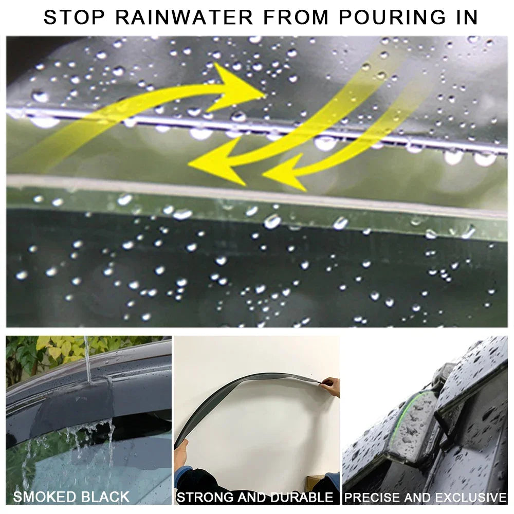 Le déflecteur d'air Hyundai Ioniq 5 empêche la pluie d'entrer vitre entrouverte, teinte noir fumé