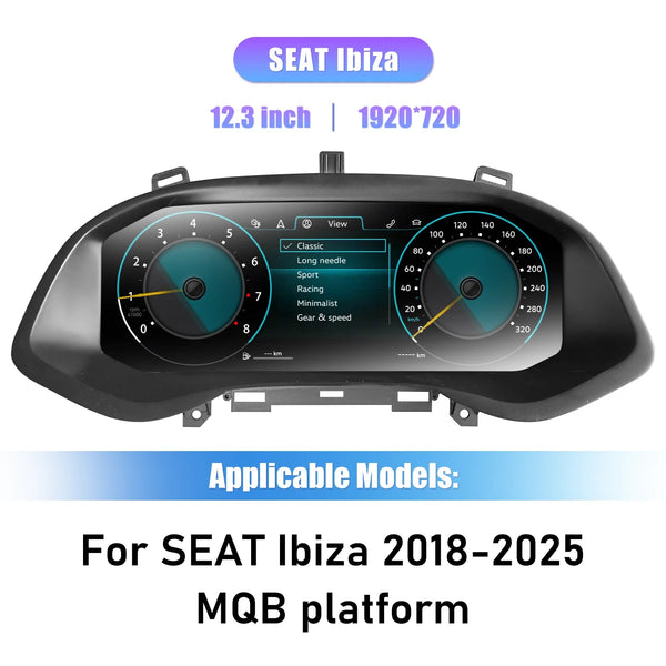 Virtual cockpit Seat Ibiza 2018-2025 : écran 12,3 pouces vu de face