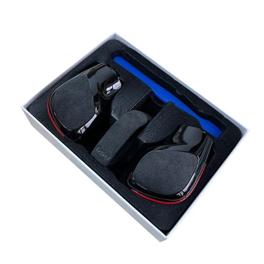 Cache levier de vitesse pour pommeau de vitesse Golf DSG, de couleur noir et rouge.