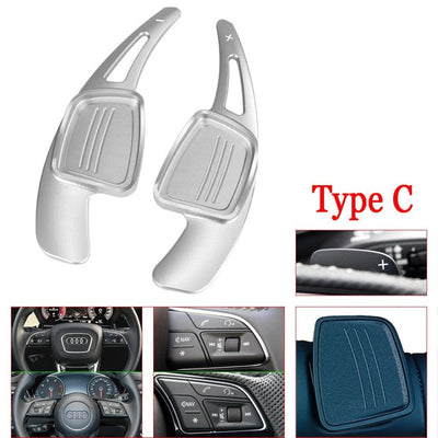 Extension de palette au volant Audi A4 S3 S4 Q5 de couleur grise.