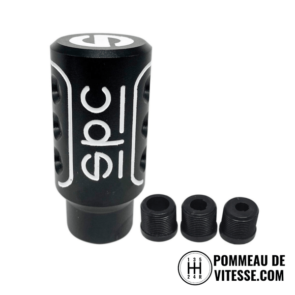 Pommeau de vitesse Sparco de couleur noir et blanc.