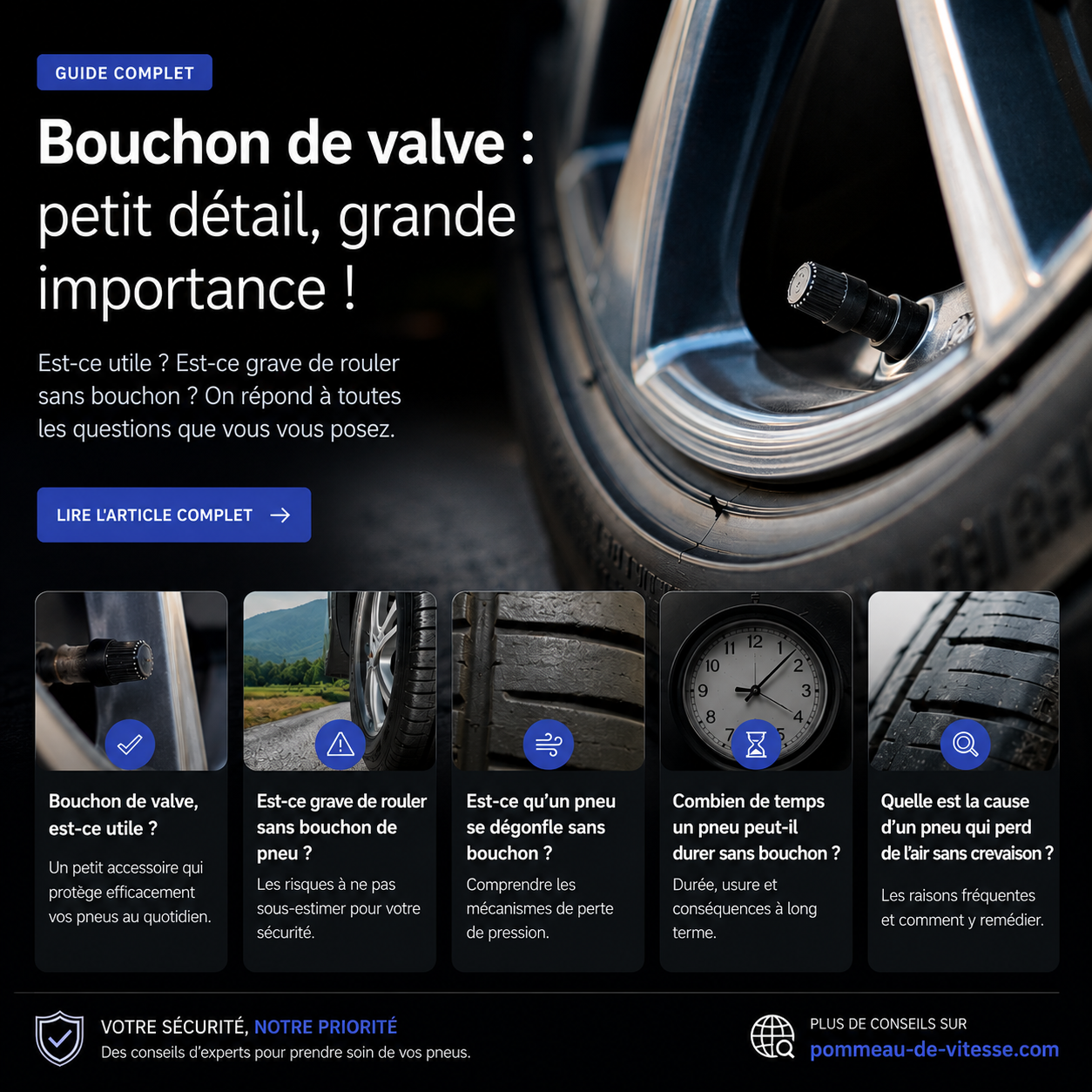 Bouchon de valve, importance expliqué en détail