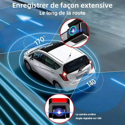 Angles avant et arrière proposé avec la dashcam voiture B55