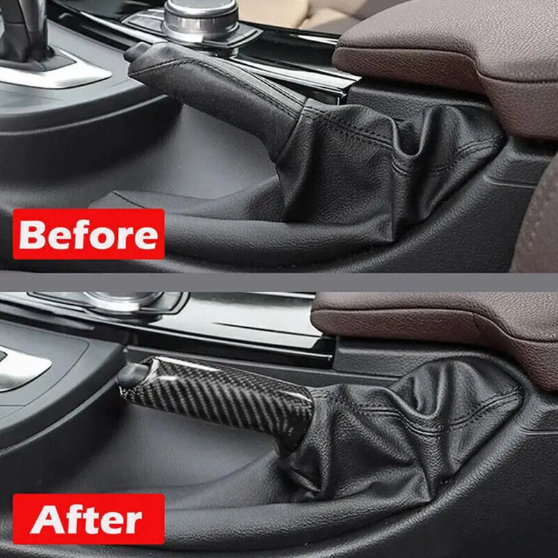 Poignée pour frein à main de BMW, de couleur noir carbone