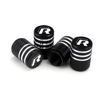 Bouchon de valve Golf R noir, finition mate et protection de valve voiture