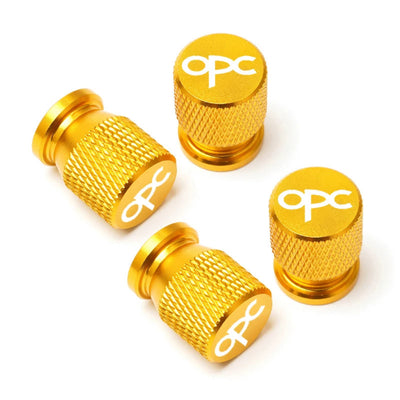 Bouchon de valve OPC jaune, capuchon de valve tuning pour voiture