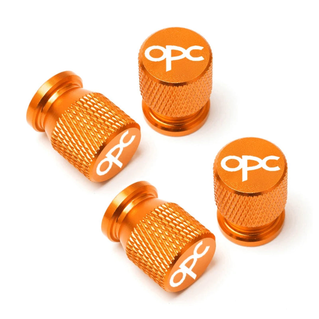 Bouchon de valve OPC orange, accessoire sportif pour jantes Opel