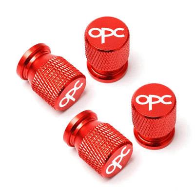 Bouchon de valve OPC rouge en aluminium, design sport pour jantes