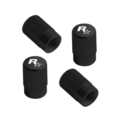 Bouchon de valve voiture noir avec logo Rockstar
