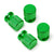 Bouchon de valve vert universel pour pneus voiture.