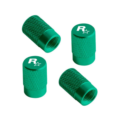 Bouchon de valve voiture vert avec logo Rockstar