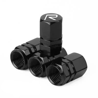 Bouchon de valve pneu voiture Volvo R noir.