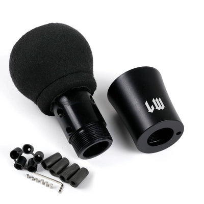 Vu en détail sur le pommeau de vitesse noir, comment le démonter et comment le fixer.