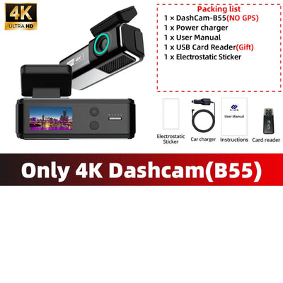 Modèle simple sans toute les options de la dashcam B55.