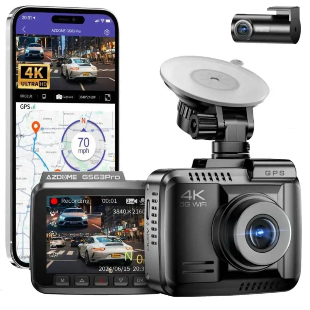 DashCam GS63Pro - caméra avant 4K+ caméra arrière 1080P.