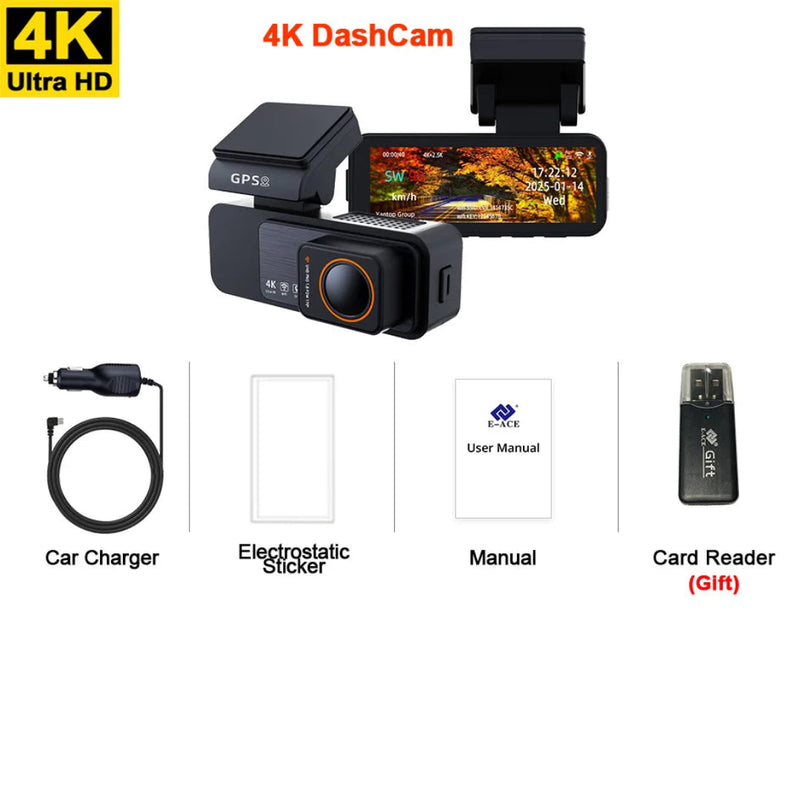 Dashcam voiture CX320 avec caméra avant, intérieur et arrière.
