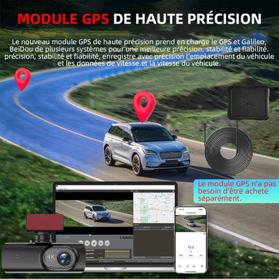 Module GPS disponible avec la dashcam B57.