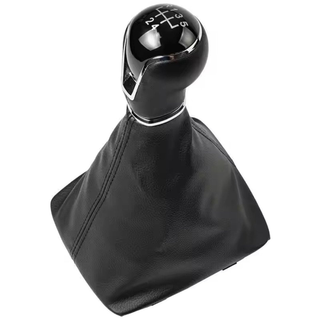 Pommeau de vitesse Seat Ibiza 4, boîte 5 avec soufflet noir.