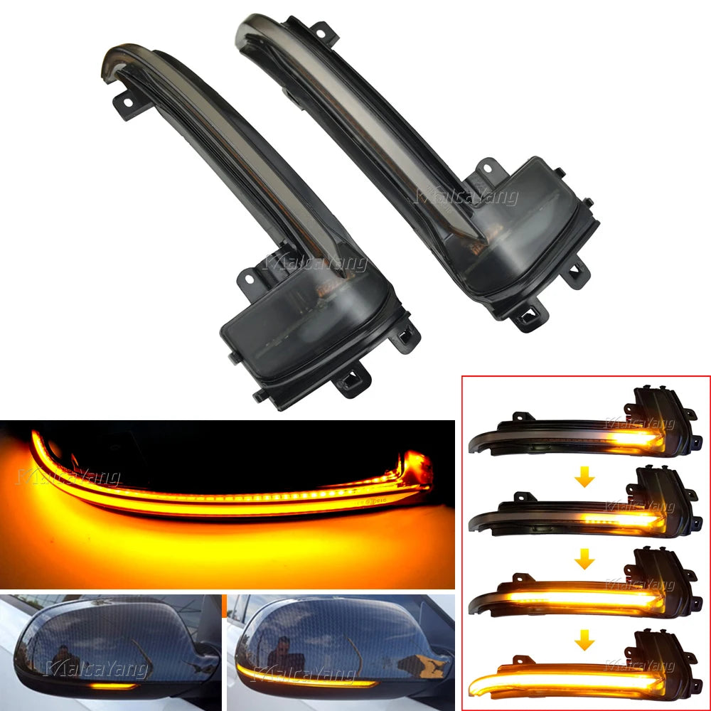 Paire de clignotants dynamiques Audi A4 avec séquence de défilement orange en quatre étapes