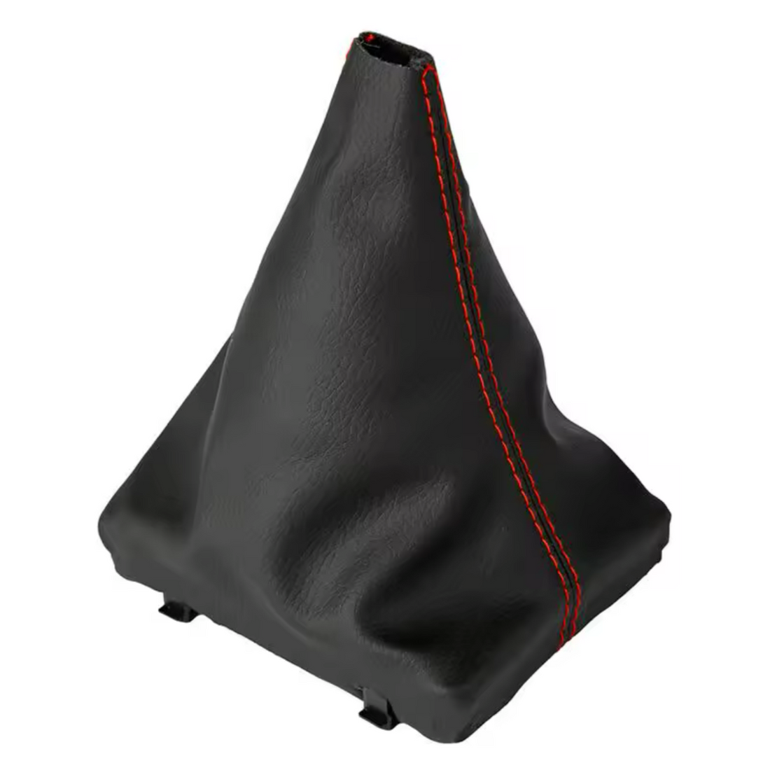 Soufflet levier de vitesse Audi A4, couleur noir avec surpiqure rouge.