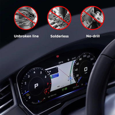 Installation simple du virtual cockpit Amarok, pas besoin de percer ni de souder