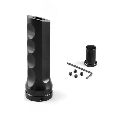 Manchon pour frein à main de couleur noir avec outils de fixation.