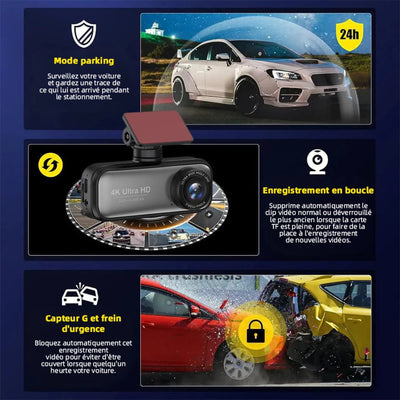Explications du mode parking et de l'enregistrement en boucle de la dashcam B26P.