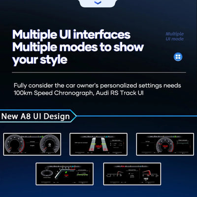 Les différents modes de conduite du virtual cockpit de l'Audi A4