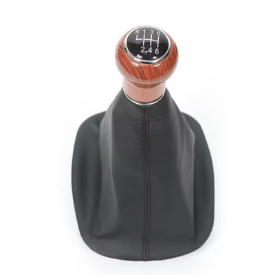 Pommeau de vitesse Passat B5 d'aspect bois pour boîte 6 vitesses.