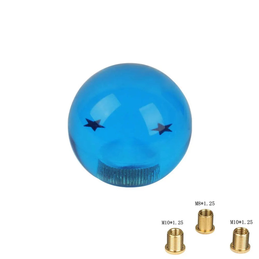 Pommeau de vitesse Dragon Ball bleu, 2 étoile, adaptateurs inclus.