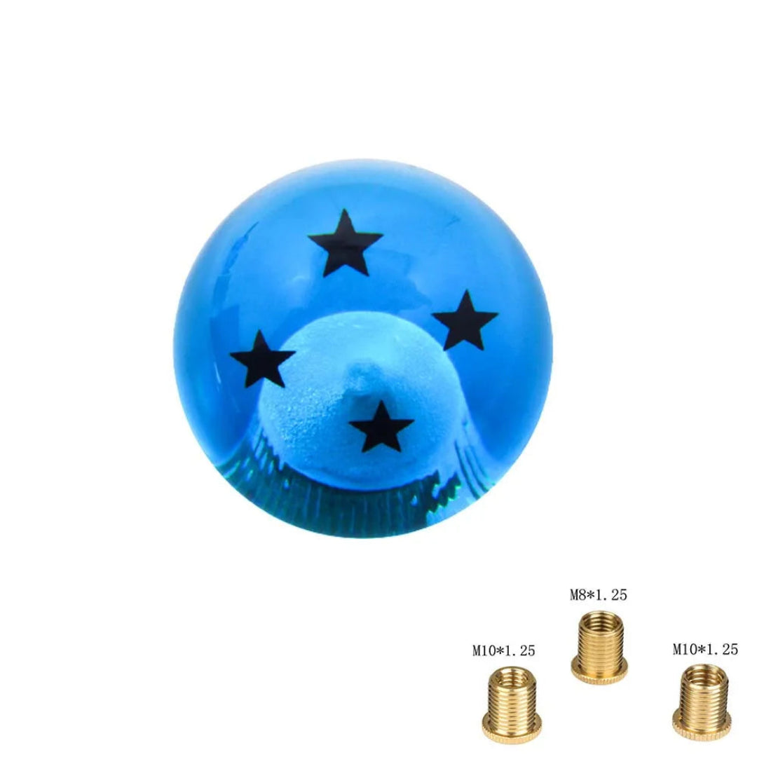 Pommeau de vitesse Dragon Ball bleu, 4 étoiles avec adaptateurs.