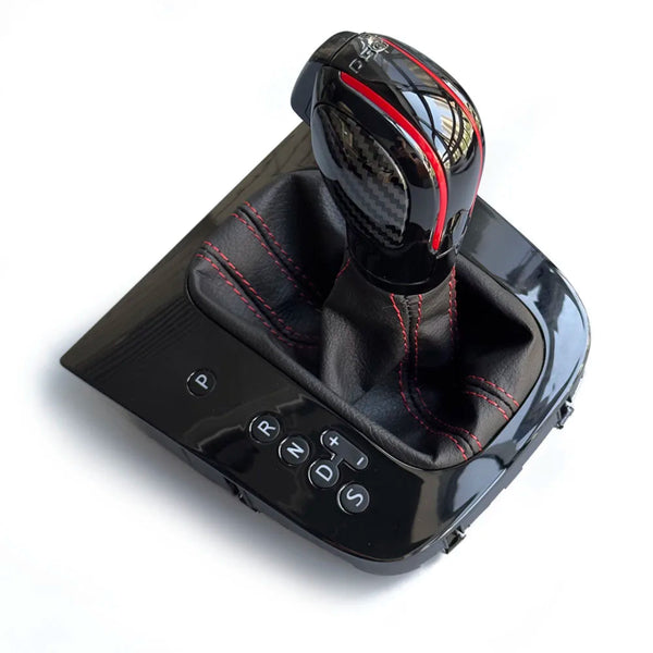 Pommeau de vitesse Golf 6 boîte DSG couleur noir avec détails rouge