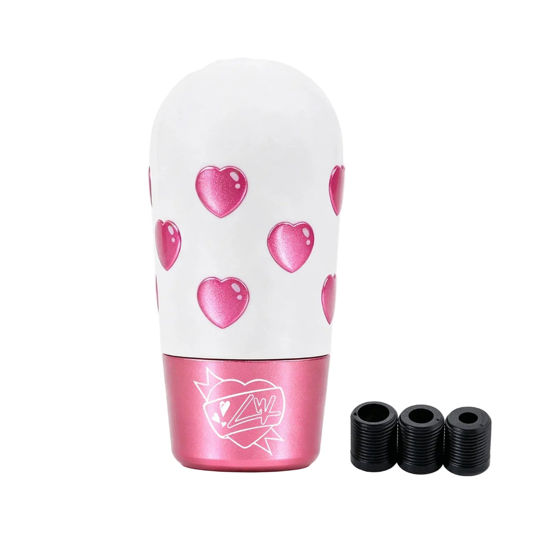 Pommeau de vitesse LW de couleur rose et blanc