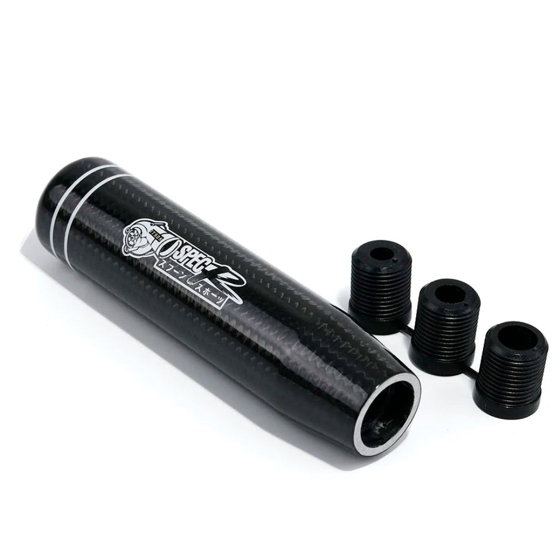 Pommeau de vitesse tuning Spec R couleur noir et blanc de 13 cm.