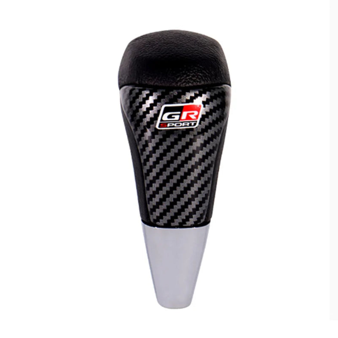 Pommeau de vitesse Toyota GR automatique finition carbone avec logo GR.