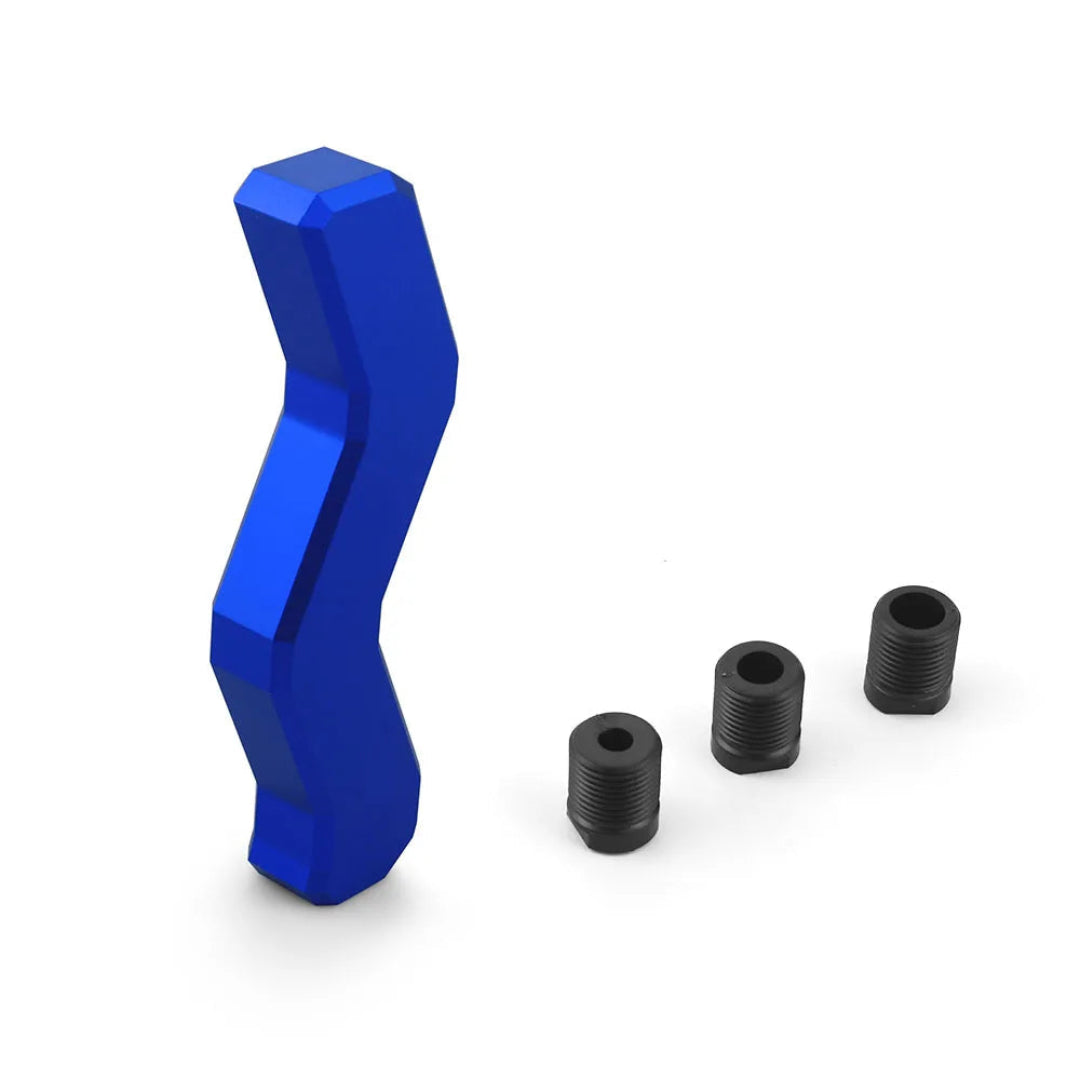 Pommeau de vitesse original en forme d’éclair bleu, compatible boîte manuelle et automatique.