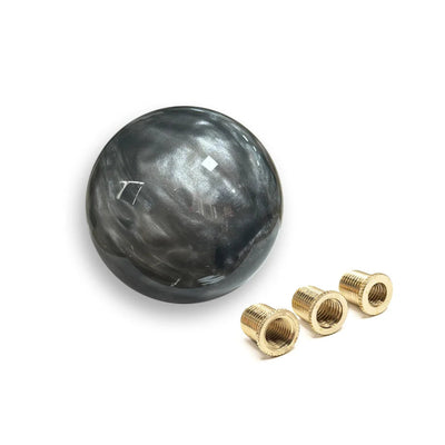 Pommeau de vitesse original marbré rond gris avec adaptateurs inclus