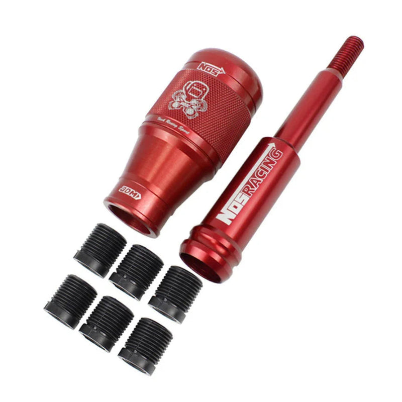 Pommeau de vitesse tuning V5 couleur noir avec détails blanc ajustable.
Pommeau de vitesse
