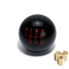 Pommeau de vitesse universel boîte 6 rond noir avec marquage 6 rapports et marche arrière à gauche