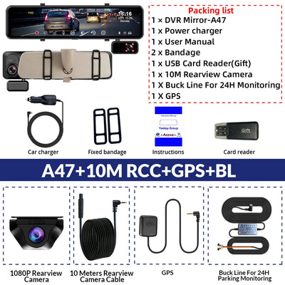 Liste des produits disponible avec ce dashcam voiture miroir