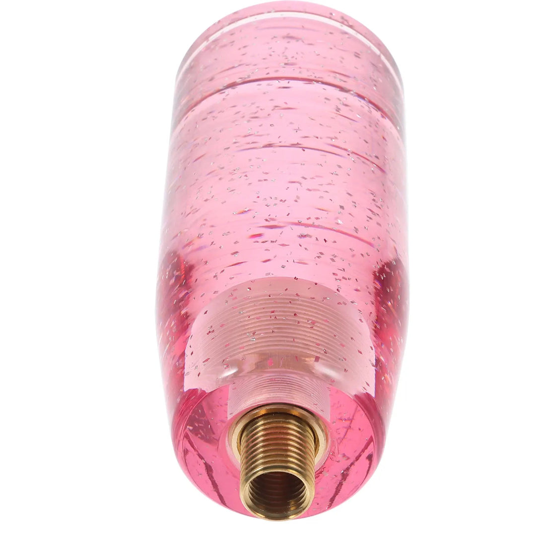 Pommeau de vitesse original rose avec intérieur visible en acrylique transparent