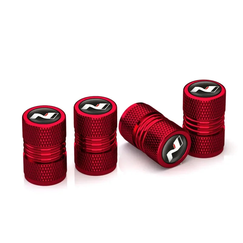 Bouchon de valve Hyundai de couleur rouge.