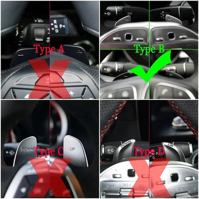 car Steering wheel paddle shifters Aluminum Shift Paddle Blade For Benz A B C E GLE GLA GLC Class W176 W205 W246 C117 W218 Pommeau de vitesse
