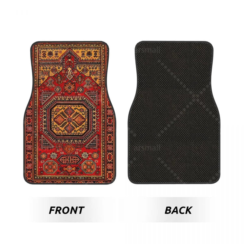 Tapis de sol voiture persan rouge, jeu de 4 pièces avant et arrière