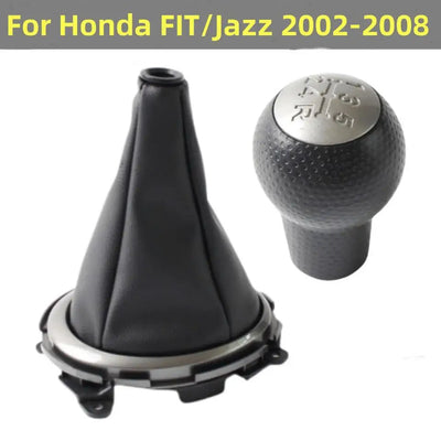 Manual Gear Shift Knob Lever Gaitor Boot Cover For Honda Fit Jazz 2009 2010 2011 2012 2013 2014 2015 Car Styling Accessories Pommeau de vitesse
