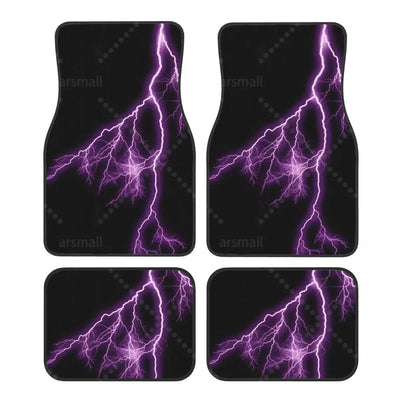 Tapis de sol voiture éclair violet, déclinaison 2 du motif d'orage