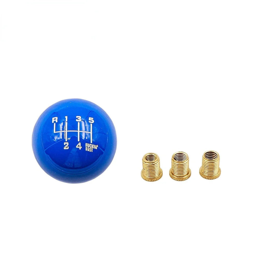Pommeau de vitesse universel original de couleur bleu, pour boîte 6 vitesses.